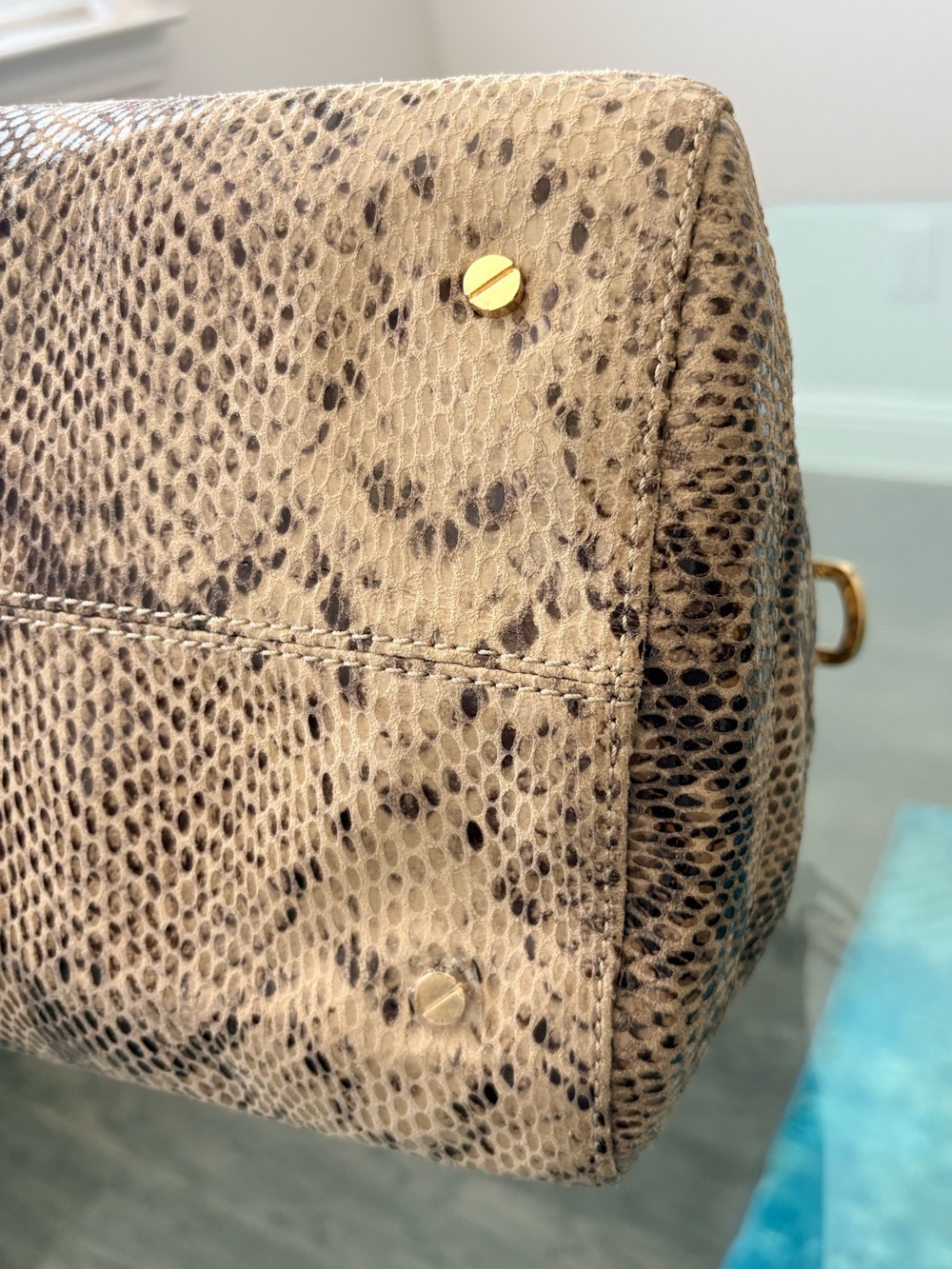 Tory Burch Python Embossed Leather Bag - Picture 8 of 17
